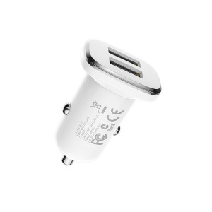 Автомобильное зарядное устройство BOROFONE BZ12 Lasting power 2*USB, 2.1A, белый, кабель Lightning Автомобильное зарядное устройство BOROFONE BZ12 Lasting power 2*USB, 2.1A, белый, кабель Lightning