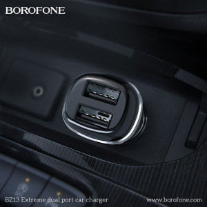Автомобильное зарядное устройство BOROFONE BZ13 Extreme 2*USB, 2.4A, черный Автомобильное зарядное устройство BOROFONE BZ13 Extreme 2*USB, 2.4A, черный