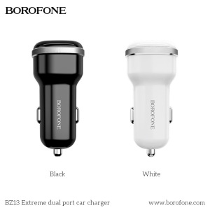 Автомобильное зарядное устройство BOROFONE BZ13 Extreme 2*USB, 2.4A, черный Автомобильное зарядное устройство BOROFONE BZ13 Extreme 2*USB, 2.4A, черный