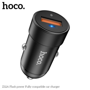Автомобильное зарядное устройство HOCO Z32A Flash, 4A, черный Автомобильное зарядное устройство HOCO Z32A Flash, 4A, черный