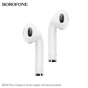 Беспроводные наушники BOROFONE BE28 Plus Original apple, Bluetooth, 400 мАч, Белый, Hands-free Беспроводные наушники BOROFONE BE28 Plus Original apple, Bluetooth, 400 мАч, Белый, Hands-free