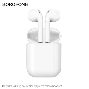 Беспроводные наушники BOROFONE BE28 Plus Original apple, Bluetooth, 400 мАч, Белый, Hands-free Беспроводные наушники BOROFONE BE28 Plus Original apple, Bluetooth, 400 мАч, Белый, Hands-free
