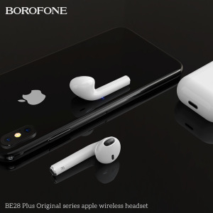 Беспроводные наушники BOROFONE BE28 Plus Original apple, Bluetooth, 400 мАч, Белый, Hands-free Беспроводные наушники BOROFONE BE28 Plus Original apple, Bluetooth, 400 мАч, Белый, Hands-free