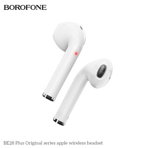 Беспроводные наушники BOROFONE BE28 Plus Original apple, Bluetooth, 400 мАч, Белый, Hands-free Беспроводные наушники BOROFONE BE28 Plus Original apple, Bluetooth, 400 мАч, Белый, Hands-free