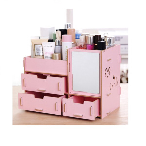 Деревянный органайзер для косметики и аксессуаров с ящиками Деревянный органайзер для косметики и аксессуаров с ящиками