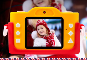 Детская цифровая камера со встроенной колонкой в чехле Cattoon Сamera Christmas Limited Edition Детская цифровая камера со встроенной колонкой в чехле Cattoon Сamera Christmas Limited Edition