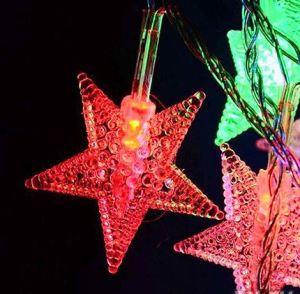 Елочная гирлянда Звёзды 4 метра разноцветная Елочная гирлянда Звёзды 4 метра разноцветная