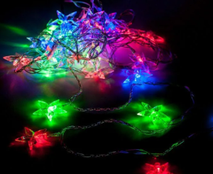 Елочная гирлянда Звёзды 4 метра разноцветная Елочная гирлянда Звёзды 4 метра разноцветная