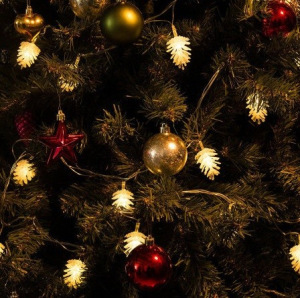 Елочная светодиодная гирлянда Шишки 4 метра тёплый белый Елочная светодиодная гирлянда Шишки 4 метра тёплый белый