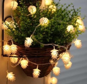 Елочная светодиодная гирлянда Шишки 4 метра тёплый белый Елочная светодиодная гирлянда Шишки 4 метра тёплый белый