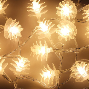 Елочная светодиодная гирлянда Шишки 4 метра тёплый белый Елочная светодиодная гирлянда Шишки 4 метра тёплый белый