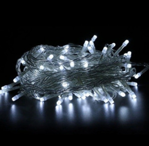 Гирлянда Лента 100 лампочек LED 8 м холодный белый Гирлянда Лента 100 лампочек LED 8 м холодный белый