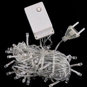 Гирлянда Лента 100 лампочек LED 8 м холодный белый Гирлянда Лента 100 лампочек LED 8 м холодный белый