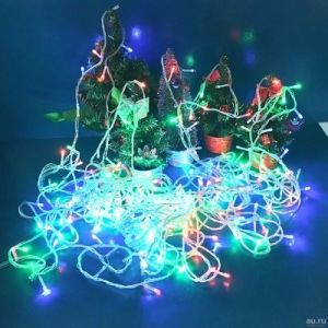 Гирлянда Лента 120 ламп LED 5 м разноцветная Гирлянда Лента 120 ламп LED 5 м разноцветная