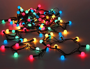 Гирлянда ленточная Шары 100 ламп 4 цвета Гирлянда ленточная Шары 100 ламп 4 цвета