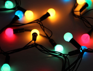 Гирлянда ленточная Шары 100 ламп 4 цвета Гирлянда ленточная Шары 100 ламп 4 цвета