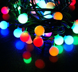 Гирлянда ленточная Шары 100 ламп 4 цвета Гирлянда ленточная Шары 100 ламп 4 цвета