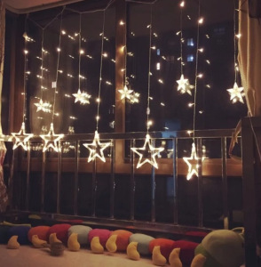 Гирлянда на окно Белые Звезды Гирлянда на окно Белые Звезды