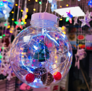 Гирлянда штора Шарики с игрушками внутри Гирлянда штора Шарики с игрушками внутри