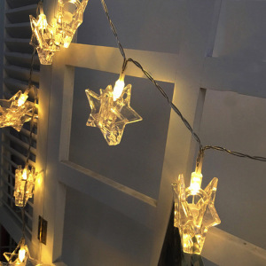 Гирлянда Звезды прищепки белая 4 м Гирлянда Звезды прищепки белая 4 м