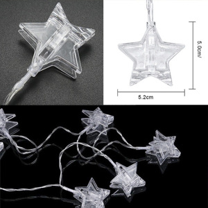 Гирлянда Звезды прищепки белая 4 м Гирлянда Звезды прищепки белая 4 м