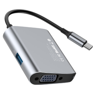 Хаб-переходник Baseus Enjoyment CATSX-E0G, USB Type-C - USB, VGA Хаб-переходник Baseus Enjoyment CATSX-E0G, USB Type-C - USB, VGA