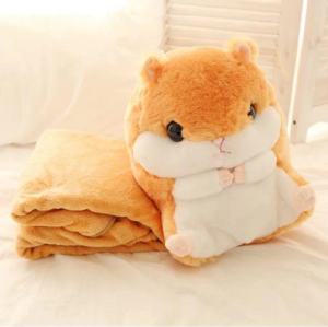 Игрушка хомяк с пледом 3 в 1 коричневый Игрушка хомяк с пледом 3 в 1 коричневый