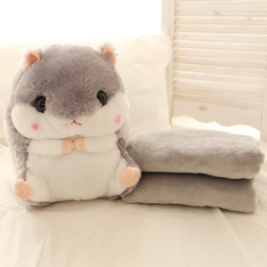 Игрушка хомяк с пледом 3 в 1 серый Игрушка хомяк с пледом 3 в 1 серый