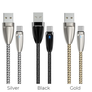 Кабель Borofone BU3 BlinkJet, USB - USB Type-C, 1.2 м, черный Кабель Borofone BU3 BlinkJet, USB - USB Type-C, 1.2 м, черный