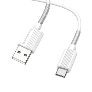Кабель Borofone BX11 uJet, USB - USB Type-C, 1 м, белый Кабель Borofone BX11 uJet, USB - USB Type-C, 1 м, белый