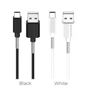 Кабель Borofone BX11 uJet, USB - USB Type-C, 1 м, белый Кабель Borofone BX11 uJet, USB - USB Type-C, 1 м, белый