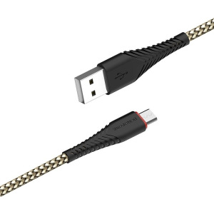 Кабель Borofone BX25 Powerful USB - micro USB, 1 м черный Кабель Borofone BX25 Powerful USB - micro USB, 1 м черный