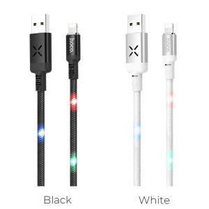 Кабель Hoco U63, lightning, 1.2 м, белый Кабель Hoco U63, lightning, 1.2 м, белый