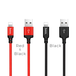 Кабель Hoco X14, lightning, 1 м, черный Кабель Hoco X14, lightning, 1 м, черный