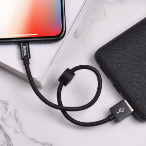 Кабель Hoco X35, lightning, 0.25 м, черный Кабель Hoco X35, lightning, 0.25 м, черный