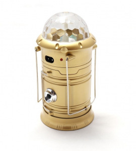 Кемпинговый светодиодный аккумуляторный фонарь с диско шаром Magic Cool XF5801 Кемпинговый светодиодный аккумуляторный фонарь с диско шаром Magic Cool XF5801