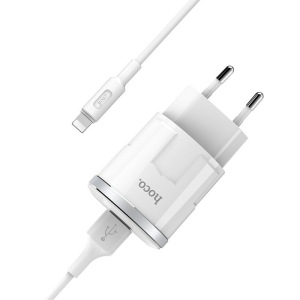 Комплект зарядки для Apple Hoco C37A, 1 USB, 2.4А Комплект зарядки для Apple Hoco C37A, 1 USB, 2.4А