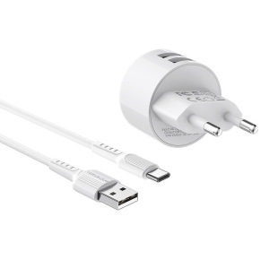 Комплект зарядки Type-C BA23A, 2 USB, 2.4А Комплект зарядки Type-C BA23A, 2 USB, 2.4А