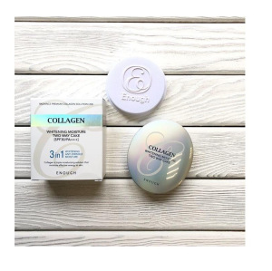 Осветляющая пудра со сменным блоком Collagen Whitening Moisture Two Way Cake SPF30 Осветляющая пудра со сменным блоком Collagen Whitening Moisture Two Way Cake SPF30