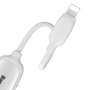 Переходник Baseus 3-в-1 L51 CALL51-S2, Apple Lightning - mini jack 3.5 mm, белый Переходник Baseus 3-в-1 L51 CALL51-S2, Apple Lightning - mini jack 3.5 mm, белый