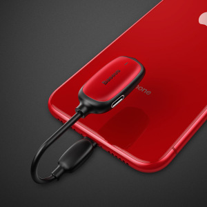 Переходник Baseus 3-в-1 L51 CALL51-S2, Apple Lightning - mini jack 3.5 mm, красный Переходник Baseus 3-в-1 L51 CALL51-S2, Apple Lightning - mini jack 3.5 mm, красный