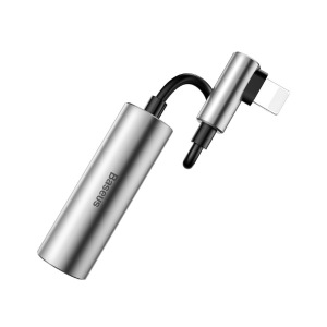 Переходник Baseus L42 CALL42-91, Apple Lightning - mini jack 3.5 mm, серебристый Переходник Baseus L42 CALL42-91, Apple Lightning - mini jack 3.5 mm, серебристый