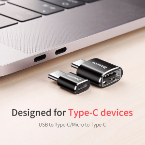 Переходник Baseus USB CATOTG-01, USB-A - USB Type-C Переходник Baseus USB CATOTG-01, USB-A - USB Type-C