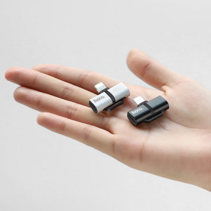 Переходник Hoco LS20, Apple Lightning, черный Переходник Hoco LS20, Apple Lightning, черный