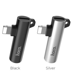 Переходник Hoco LS21, Apple Lightning - mini jack 3.5 mm, черный Переходник Hoco LS21, Apple Lightning - mini jack 3.5 mm, черный