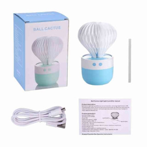 Пневматический увлажнитель воздуха и ночник Ball Cactus 150ml Пневматический увлажнитель воздуха и ночник Ball Cactus 150ml