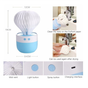 Пневматический увлажнитель воздуха и ночник Ball Cactus 150ml Пневматический увлажнитель воздуха и ночник Ball Cactus 150ml