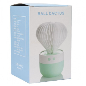 Пневматический увлажнитель воздуха и ночник Ball Cactus 150ml Пневматический увлажнитель воздуха и ночник Ball Cactus 150ml