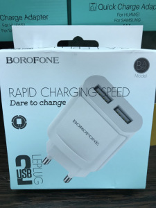 Сетевое зарядное устройство Borofone BA7A, 2 USB, 2.1A Сетевое зарядное устройство Borofone BA7A, 2 USB, 2.1A