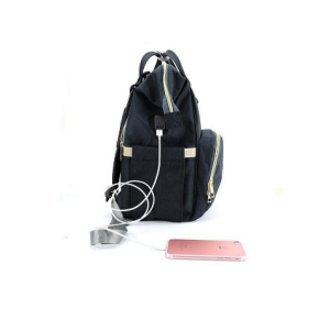 Сумка-рюкзак Maitedi Baby Mo с Usb и лямками для коляски чёрная Сумка-рюкзак Maitedi Baby Mo с Usb и лямками для коляски чёрная